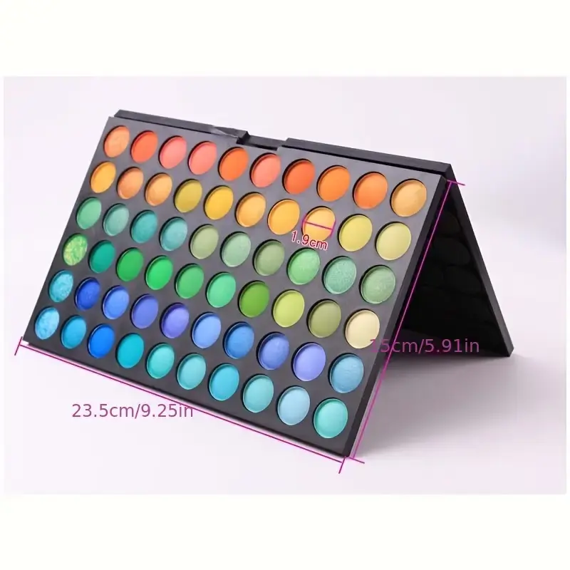 120 Color Eyeshadow Palette with Matte and Shimmer Effects Nude Warm Tones for Parties, Events and Professional Makeup Artistry