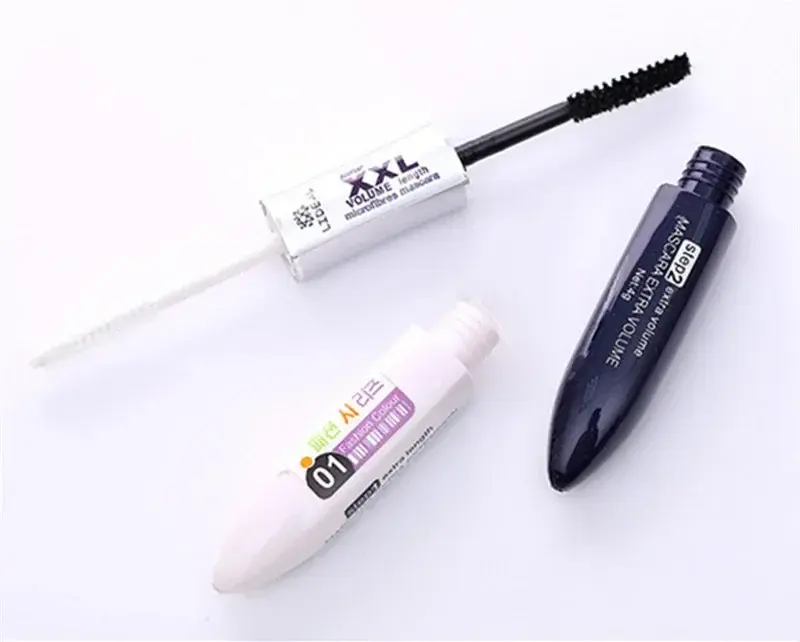 2 IN 1 4D Silk Fiber Lash Mascara Black Mascara Waterproof Silk Fiber Volume Double Lengthening Curling Eye Mascara
