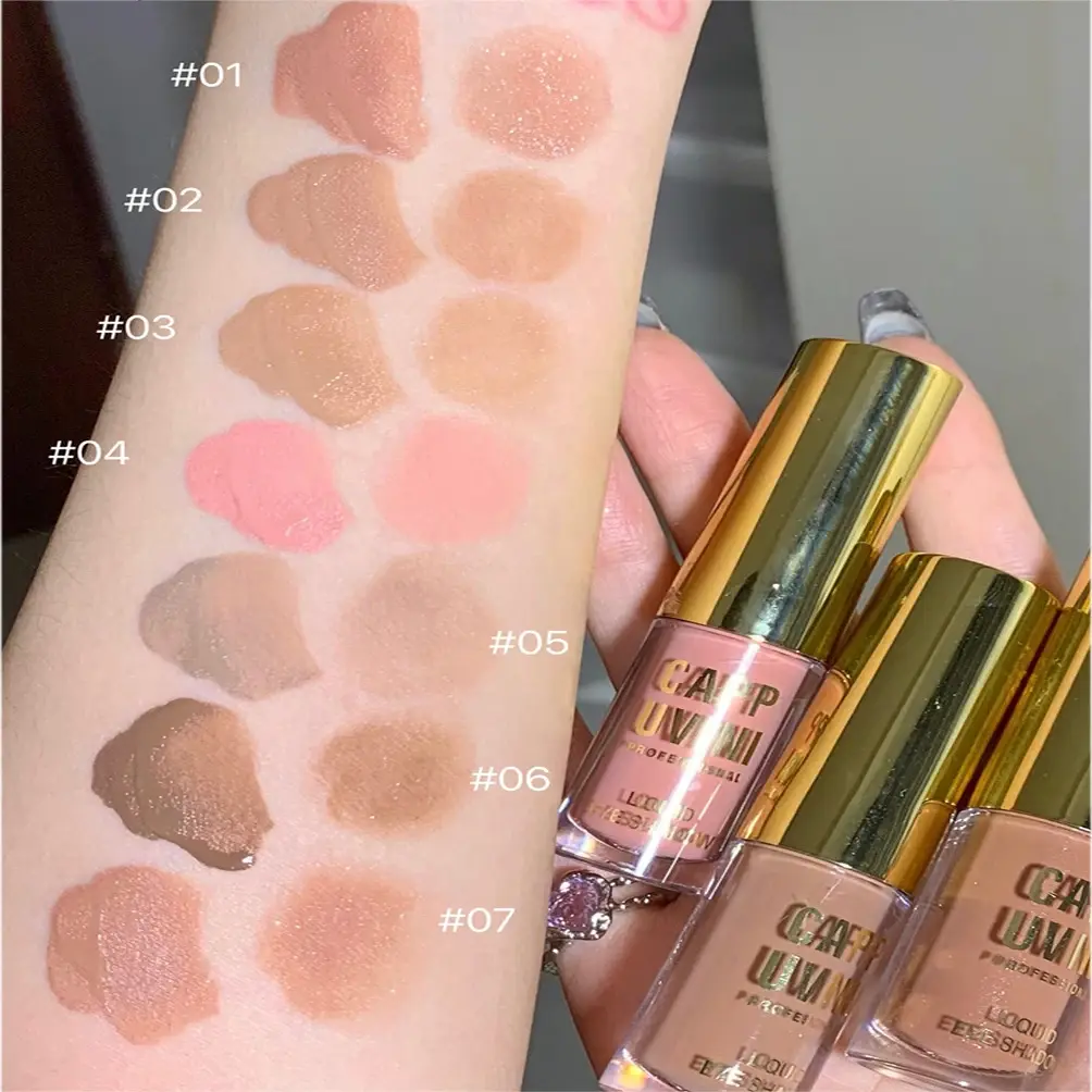 Brown Glitter Liquid Eyeshadow Stick Contour Blush Pigment Fine Shimmer Matte Natural Cheek Milk Coffee Shadow Cream Eye Makeup
