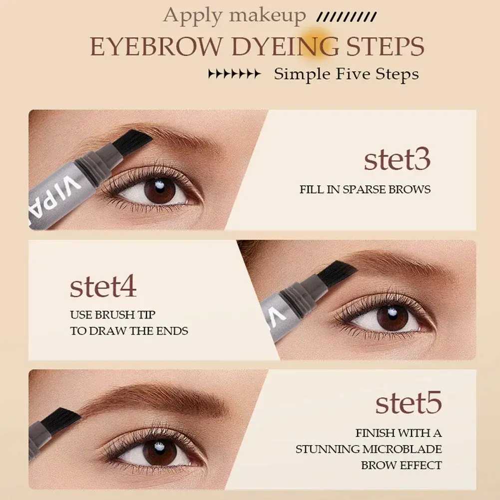 Eyebrow Powder Cream Waterproof Not Smudge Eyebrow Cream Long Lasting Color Rendering Smear-proof Makeup Wild Eyebrow Makeup