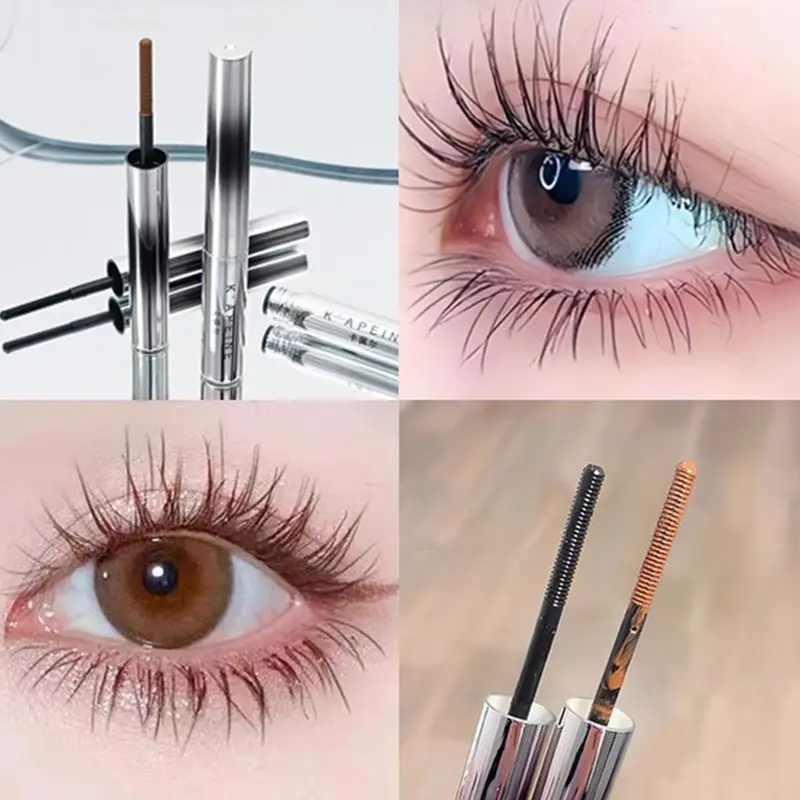 Ultra-fine Small Brush Head Mascara Lengthening Black 3D Lash Eyelash Extension Eye Lashes Long-wearing Brown Color Mascara