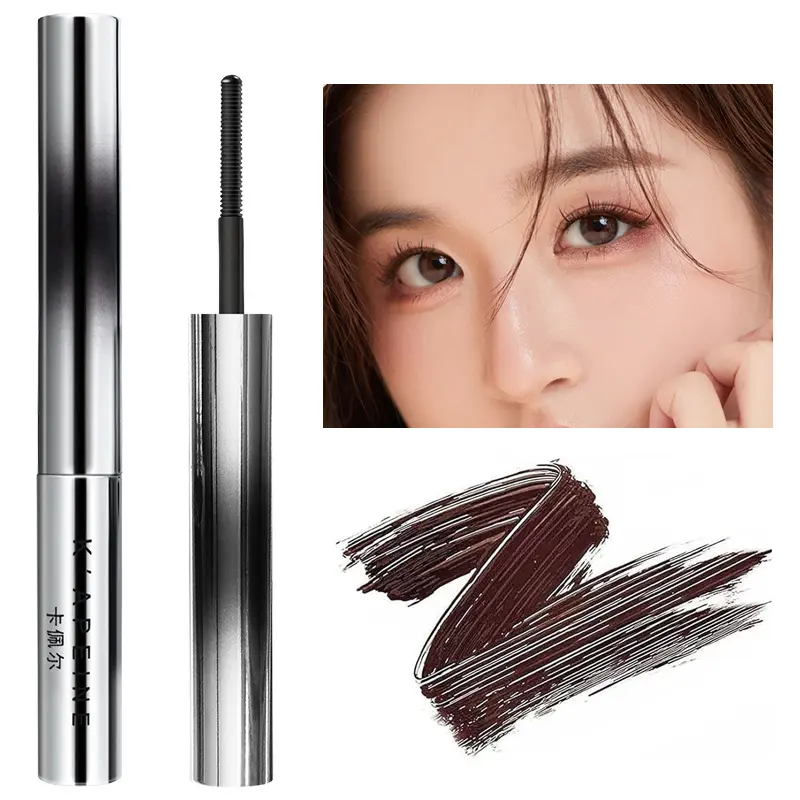 Ultra-fine Small Brush Head Mascara Lengthening Black 3D Lash Eyelash Extension Eye Lashes Long-wearing Brown Color Mascara