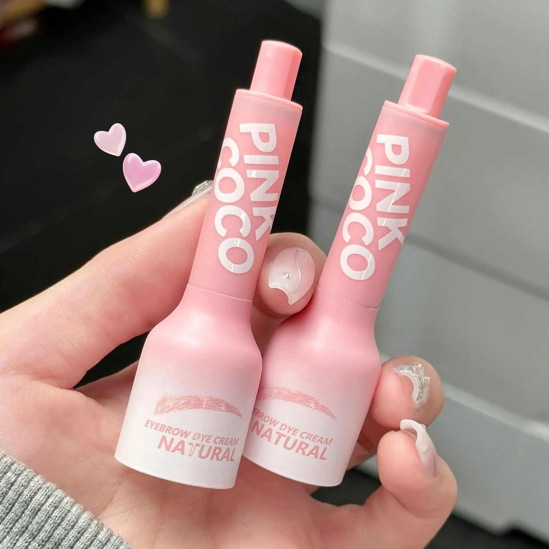 Press Type Air Cushion Eyebrow Dye Cream with Brush Waterproof Easy To Color Natural Eyebrow Rendering 3D Makeup Wild Eye Brow