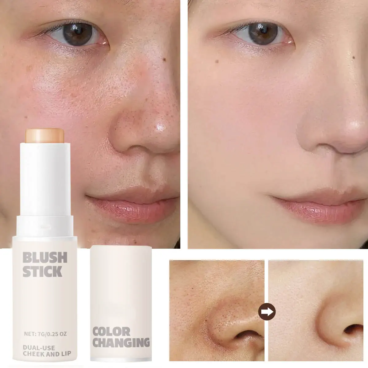 Invisible Pore Base Stick Makeup Concealer Isolation Makeup Front Pore Base Modifying Skin Color Primer Makeup Cream 2025