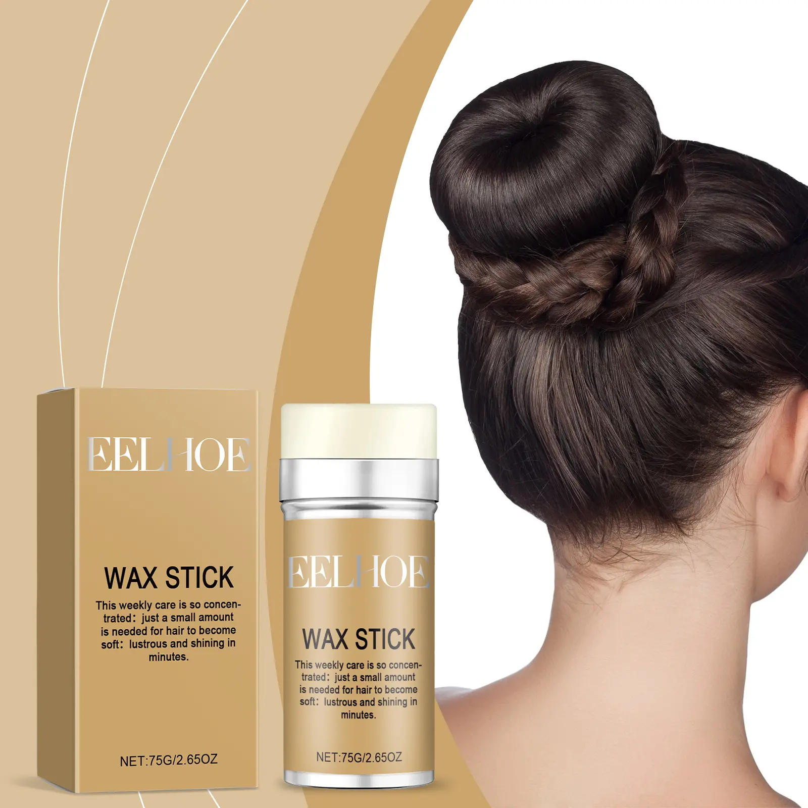 EELHOE Hair Wax Stick Long Lasting Hold Gel Cream Styling Hair Frizz Fixed Fluffy Broken Hair Fly aways Edge Frizz Hair Wax