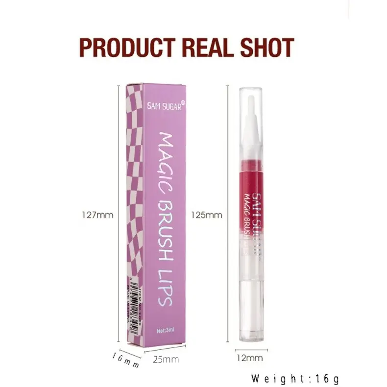 6-Color Fruity Honey Lip Gloss, Rotating Design, Pearlescent Lip Tint, Moisturizing Shimmering, Smooth Application for a Glossy