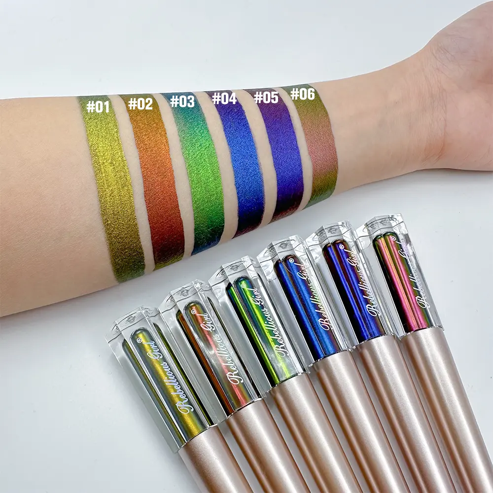 Chameleon EyeshadowsDiamond Glitter Liquid Eyeshadow StickHighly Pigmented Metallic Shimmering Long Lasting Shine All Makeup