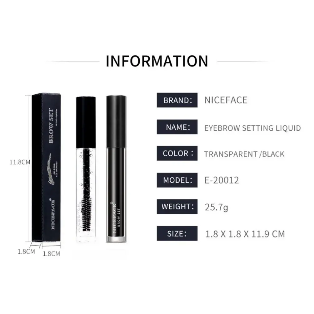 NICEFACE Waterproof Eyebrow Styling Gel Transparent Long-lasting Brow Wax Cream for Eyebrow Sculpting And Makeup