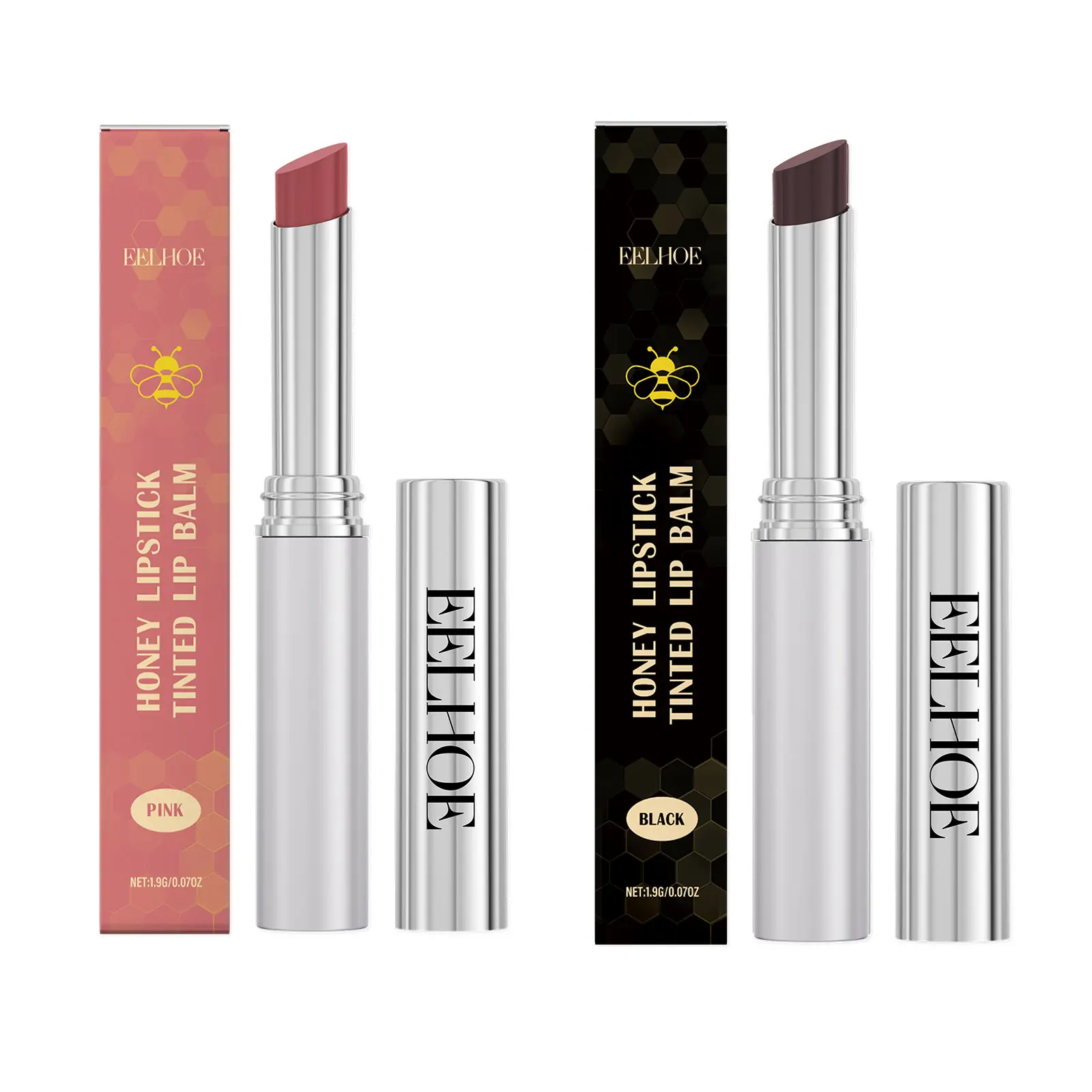 EELHOE Pink Honey Lipstick Vitamin E Long Lasting Lip Tint Waterproof Nourish Lip Plumper Extreme Volume Moisturizing Lip Balm
