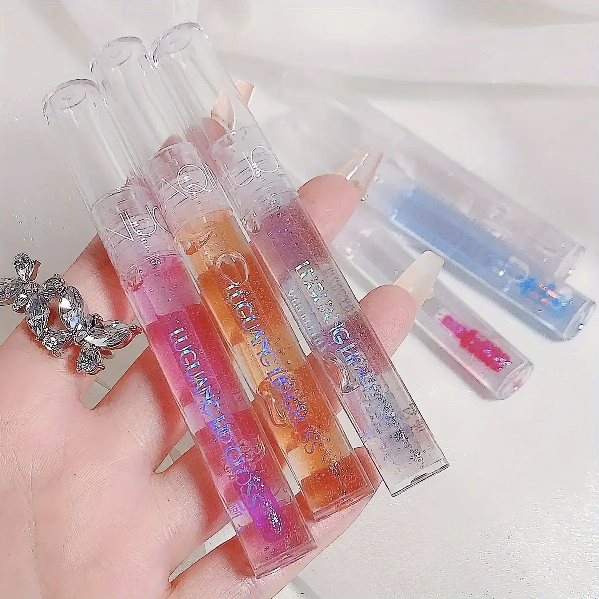 Lip Gloss Rich Micro-glitter Moisturizing And Hydrating Mirror Lip Glaze Lip Balm Colored Lipstick With Flash