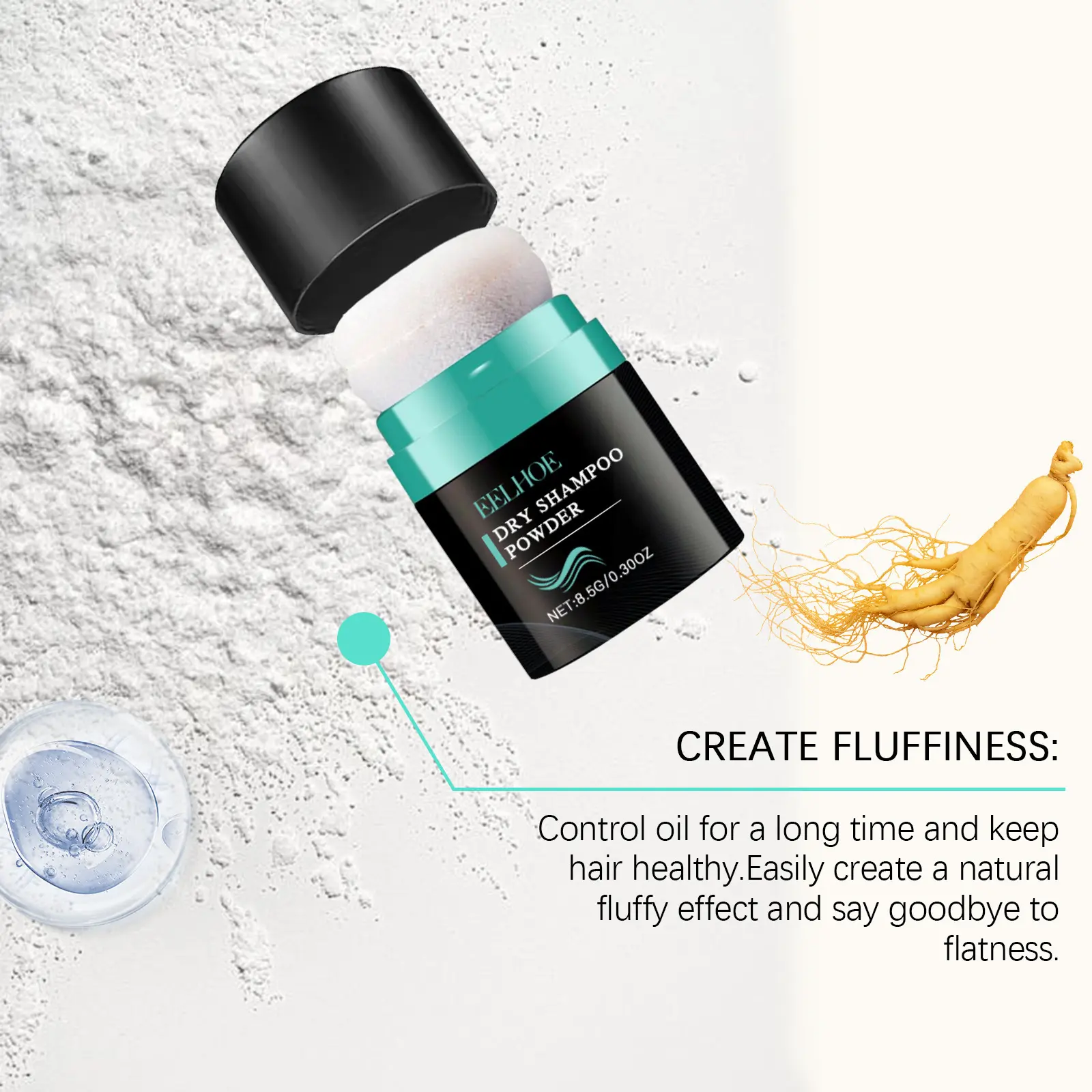EELHOE Best Hair Powder Fluffy Mattifying Refreshing Leave-In for Lazy People Dry Shampoo Powder to Increase the Volume of Hair