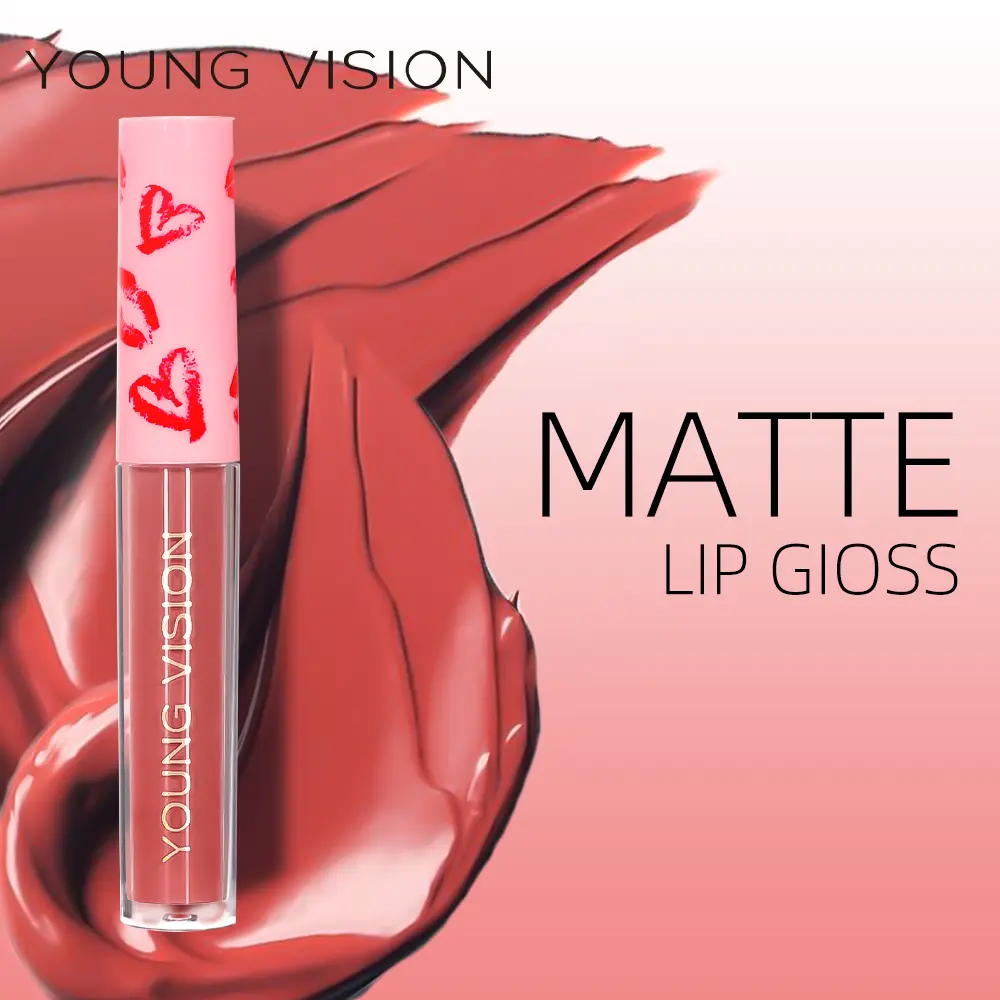 YOUNG VISION 12 color matte velvet lip gloss, non stick to cup, non fading lip gloss, liquid lipstick