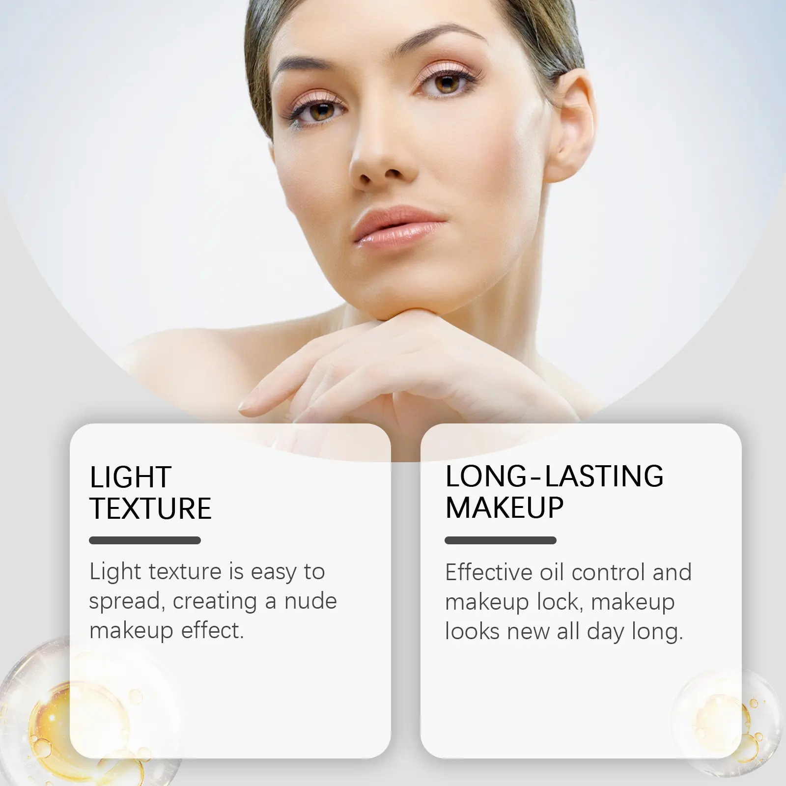 ​EELHOE Brightening Face Foundation Sweatproof Waterproof Oil Control Lightweight Blemish Cover High Coverage Makeup Foundation