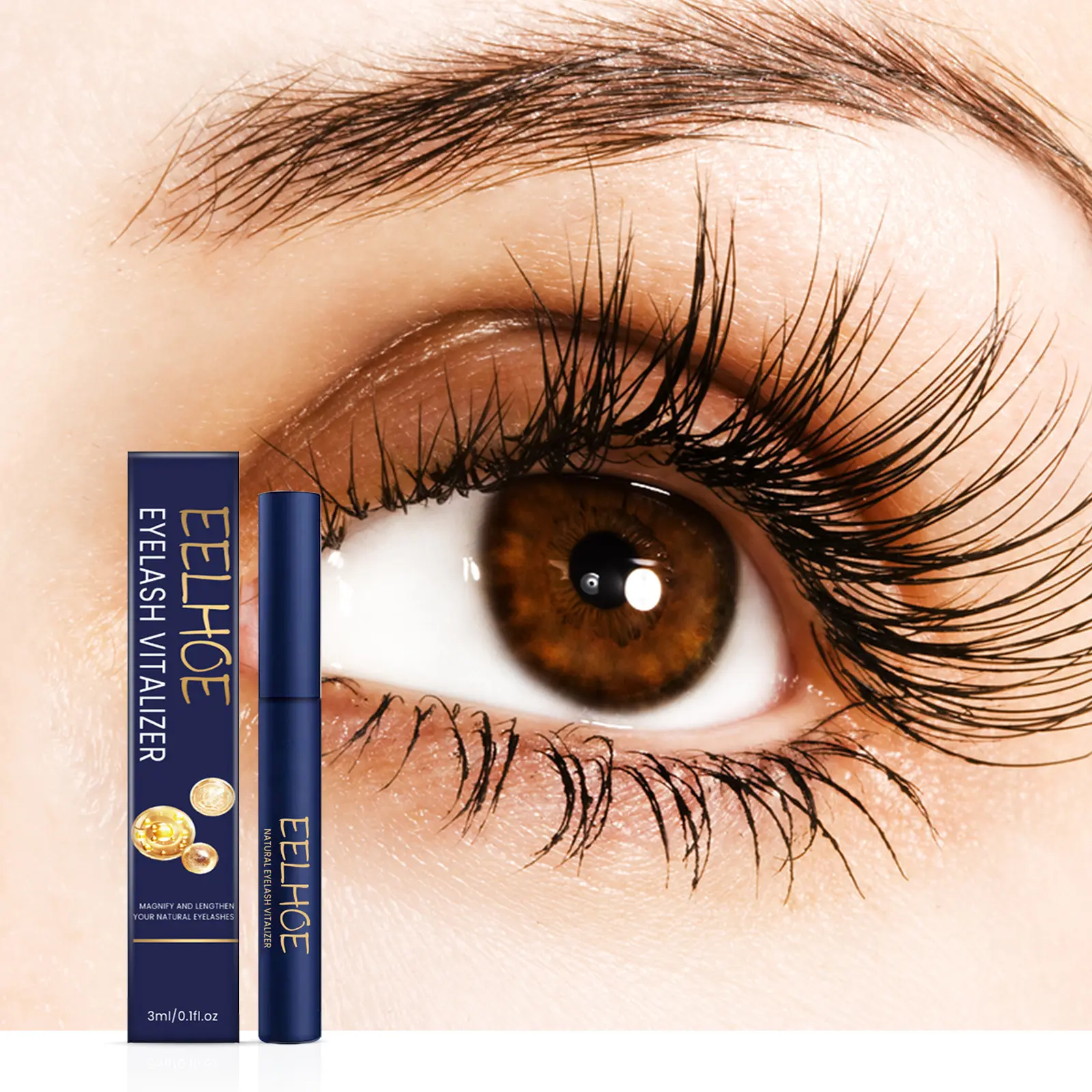 EELHOE Eyelash Serum for Growth Eyelash Extensions Enhancement of Eyelashes Curling Longer Fuller Thicker Eye Makeup Products
