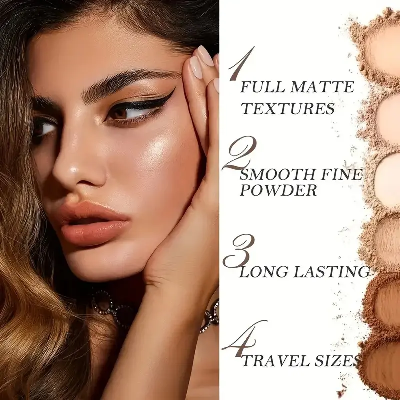 10-Color Matte & Glitter Eyeshadow Palette – High-Pigment, Long-Lasting, Waterproof & Smudge-Proof for Daily & Nude Makeup