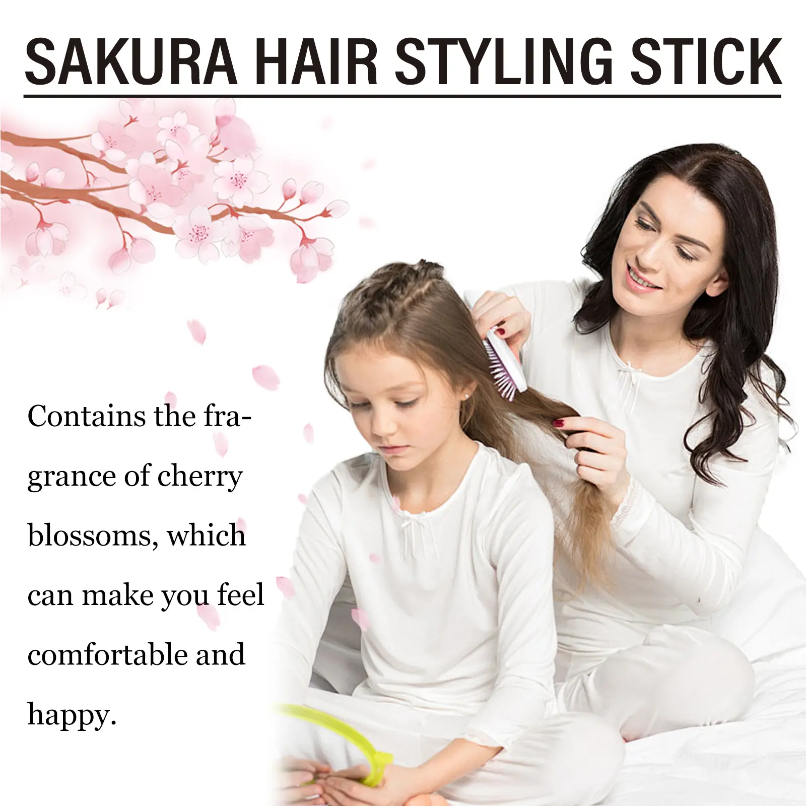 Cherry Blossom Hair Wax Stick For Kids Professional Hair Wax Stick Gel Cream Broken Hair Long Lasting Non-Greasy StylingArtifact