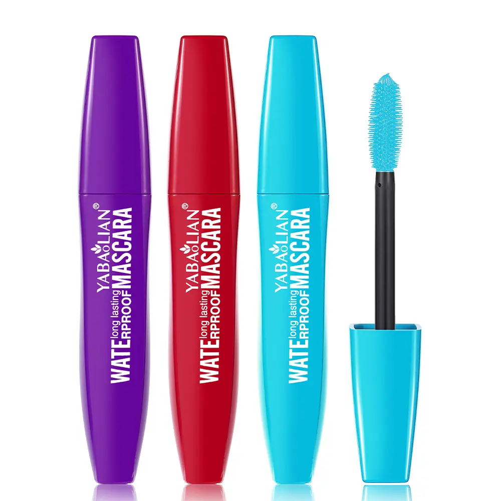 1/3Pcs Neutral Mascara, Color Mascara Waterproof, Thick and Curly, Not Easy to Smudge Eyeliner, Long-Lasting Makeup, Red, Blue, Purple