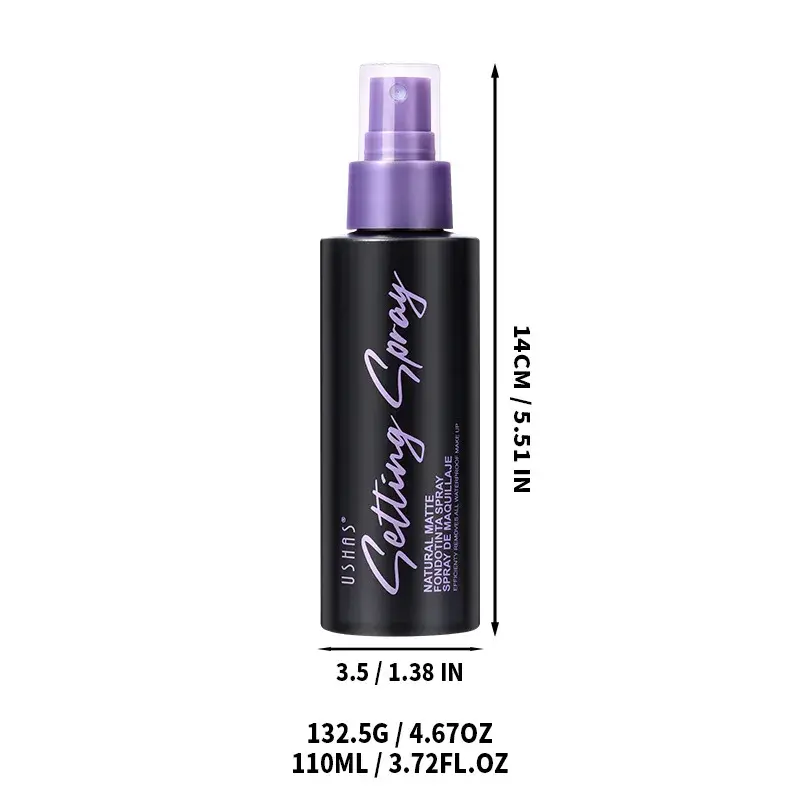 110ml Waterproof Makeup Setting Spray Long-Lasting Oil-Free Natural Finish for Face - Anti-Sweat Beauty Hold Spray