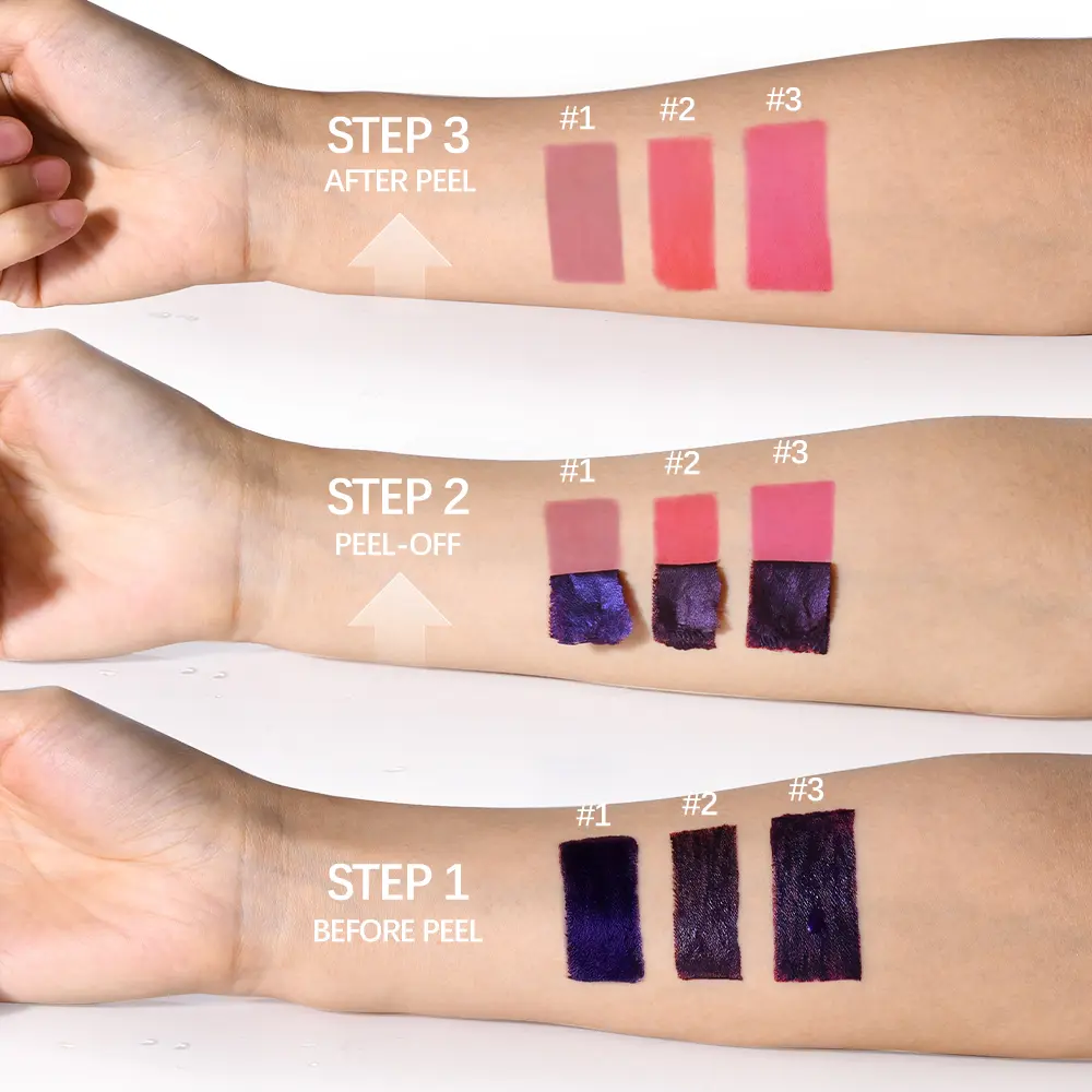 Soft Matte Peel Off Lip Stain Reveal Long Lasting Waterproof Cool Rose High Color Transfer Proof Non-stick Cup Natural Lip Stain