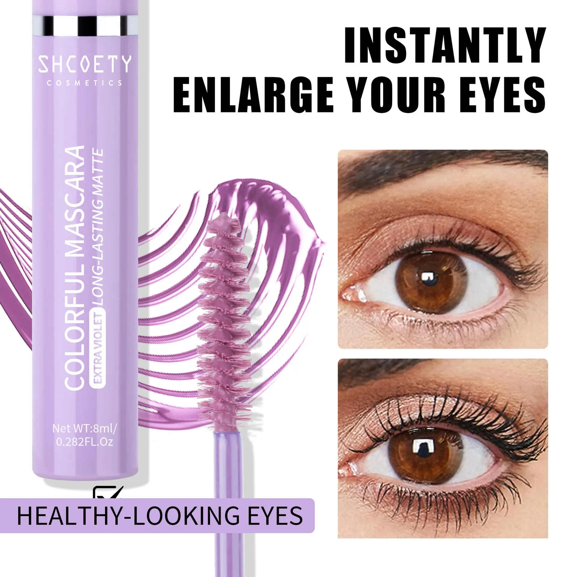 Blue 5D Curling Thick Mascara Long-wearing Waterproof Colorful Fast Dry Eyelash Extension Eye Lashes Christmas Stage Makeup