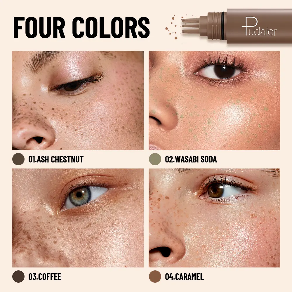 5 Point Air Cushion Liquid Freckles Stamp Pen Natural Stereo Lifelike Freckles Pen Waterproof Non-smudged Fake Spot Makeup Tool