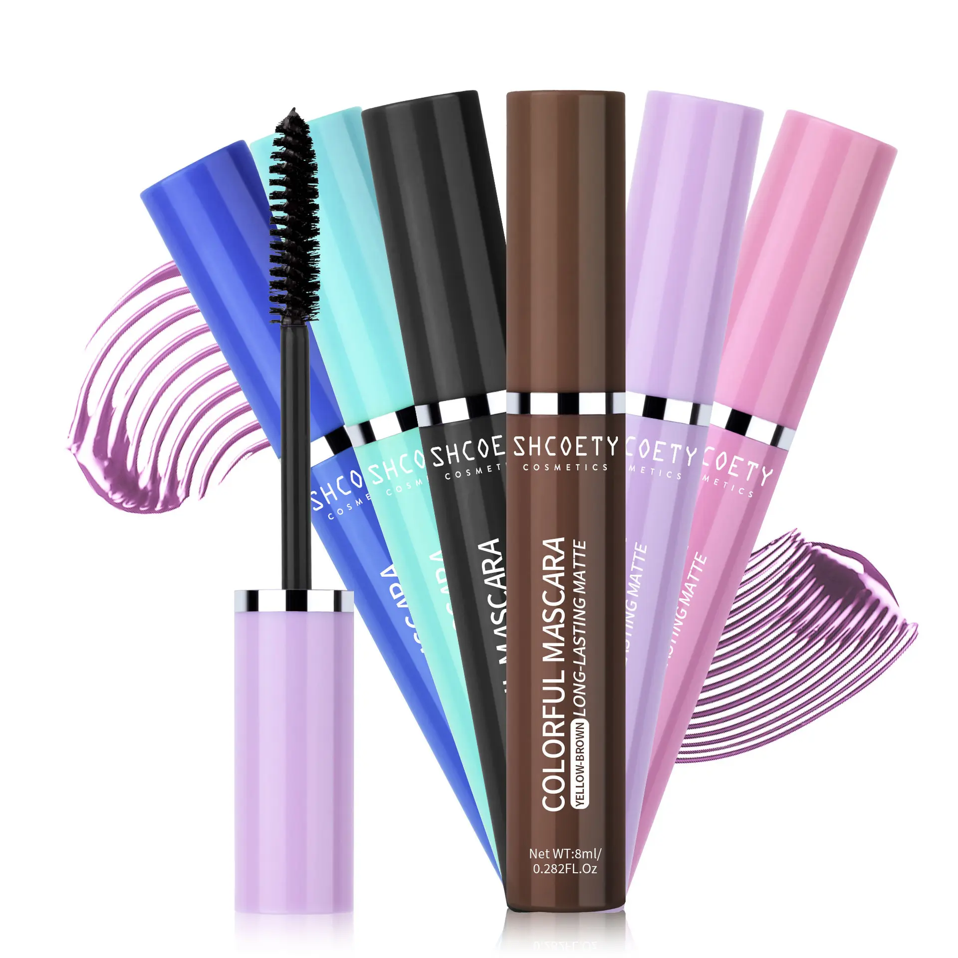 Blue 5D Curling Thick Mascara Long-wearing Waterproof Colorful Fast Dry Eyelash Extension Eye Lashes Christmas Stage Makeup