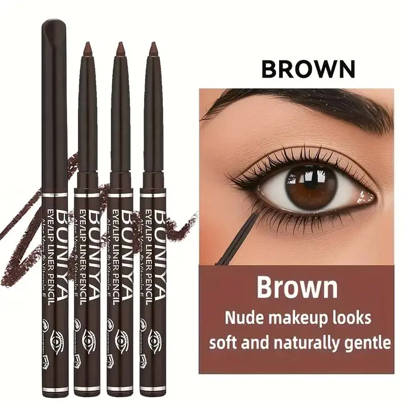 3pcs/Silky Black Brown Eyeliner Smooth Waterproof and Sweatproof Long-lasting