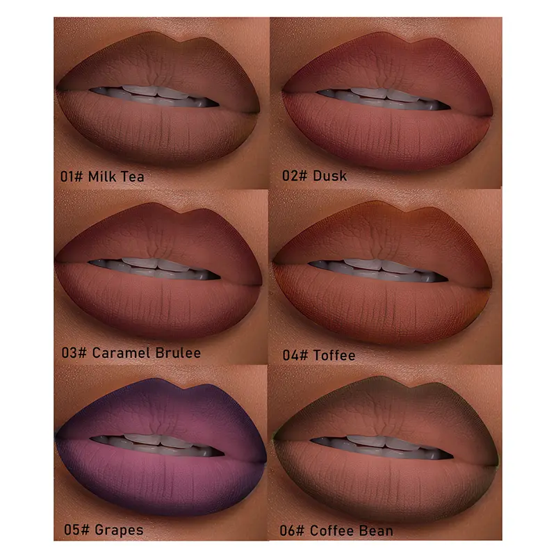 Tapered Gradient Lip Liner Matte Black Brown Velvet Lipstick Waterproof Non Sticky Contouring Tint Lipliner Crayon Lip Makeup