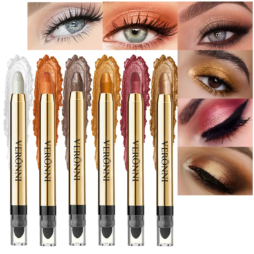 Highlighter  Gloss Eyeshadow Pencil Double End Beads Bright Flash Eyeshadow Stick Anti Sweat Long High Color Eyeshadow Makeup