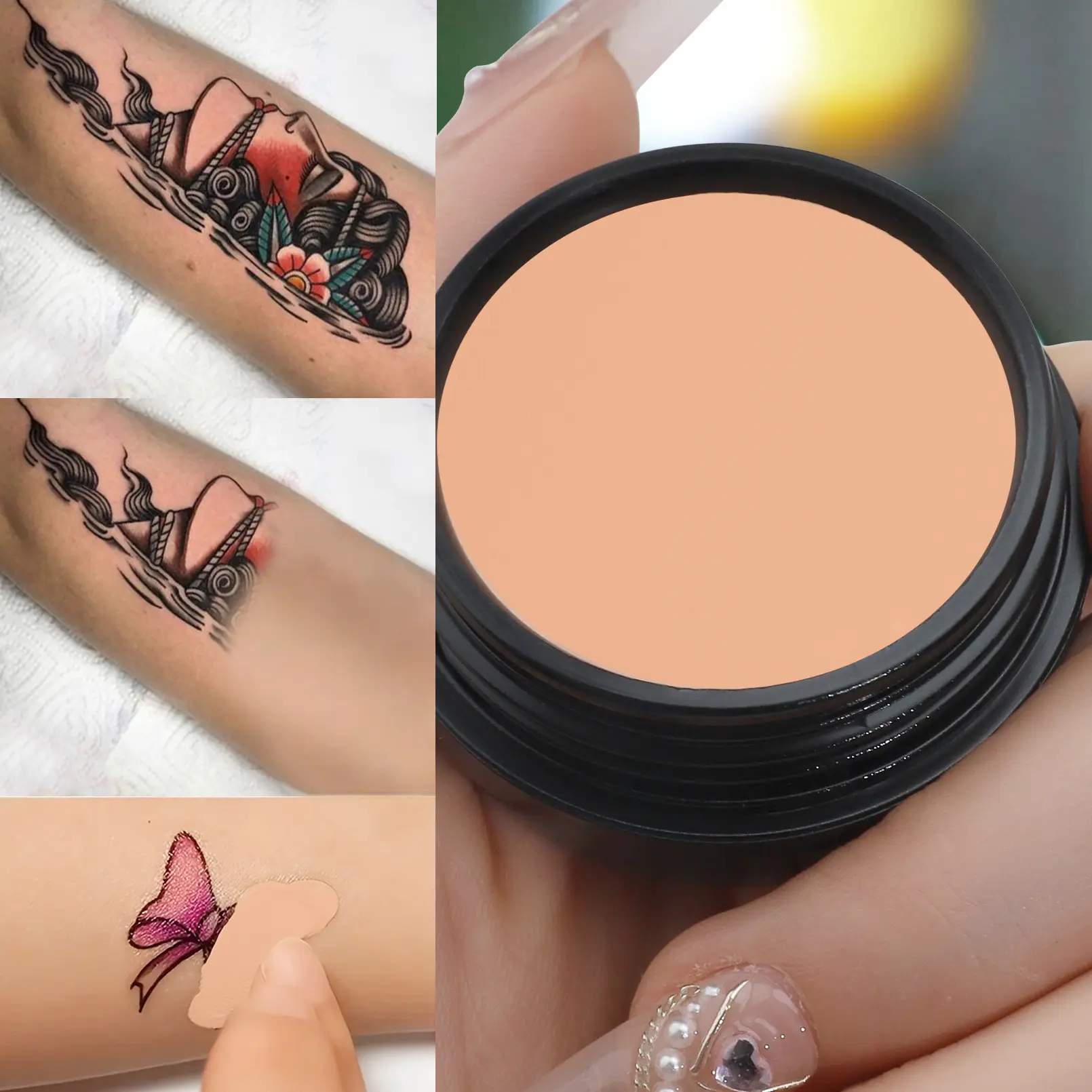 Full Coverage Concealer Cream,Waterproof,Matte Finish for All Skin Tones,Hides Scars & Dark Spots,Long-Lasting,Multi-Color