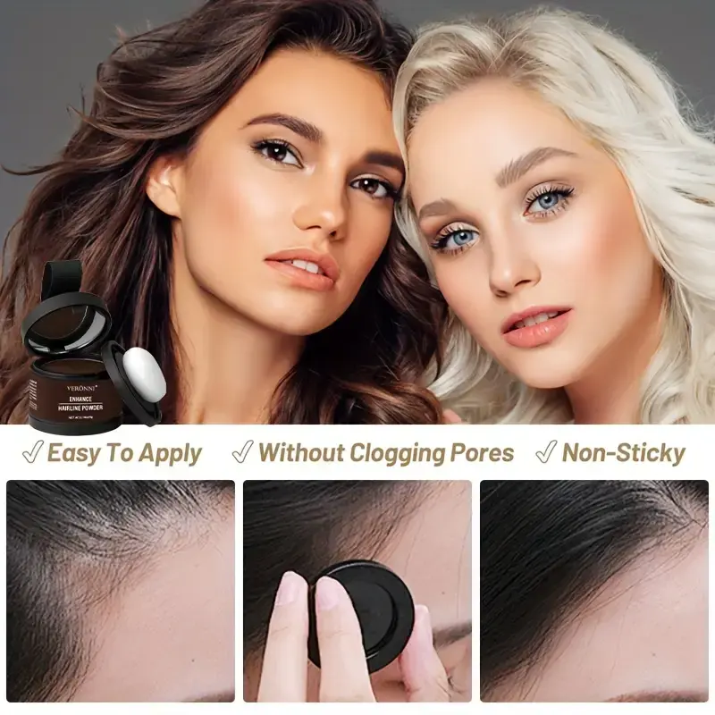 Hairline & Roots Concealer Powder Black Root Natural Instant Waterproof Hairline Shadow Concealer Coverage Repair Fill In Hair