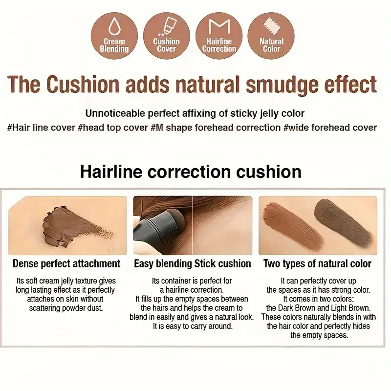 Hairline & Roots Concealer Powder Black Root Natural Instant Waterproof Hairline Shadow Concealer Coverage Repair Fill In Hair