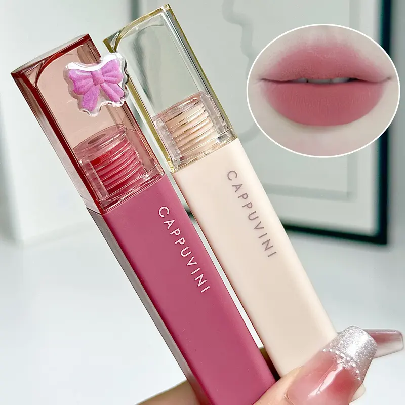 Silky Velvet Lip Gloss Matte Lip Mud Waterproof Non-Stick Cup Lip Glaze Smudge Proof Not Fade Liquid Lipstick Korean Makeup