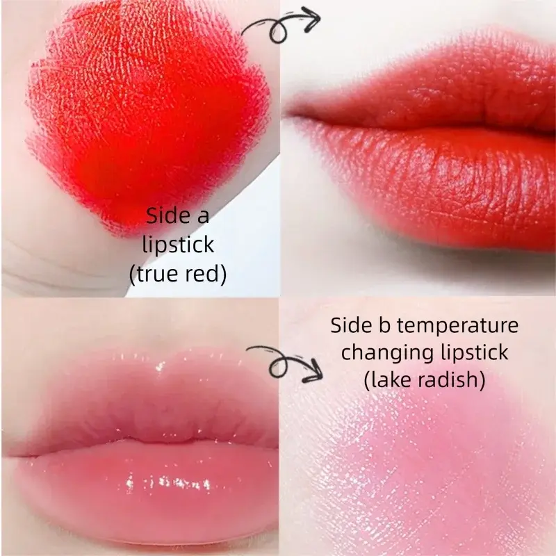 Warm Color Changing Two-Color Lipstick Moisturizing Long-Lasting Resistant to Touching Cups Popular among Thousands of People