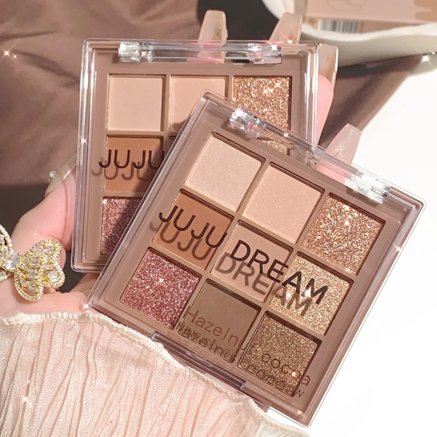 9 Color Eyeshadow Palette Matte Shimmer – Waterproof Long-Lasting Natural Nude Makeup Cocoa Brown Korean Style Eye Look