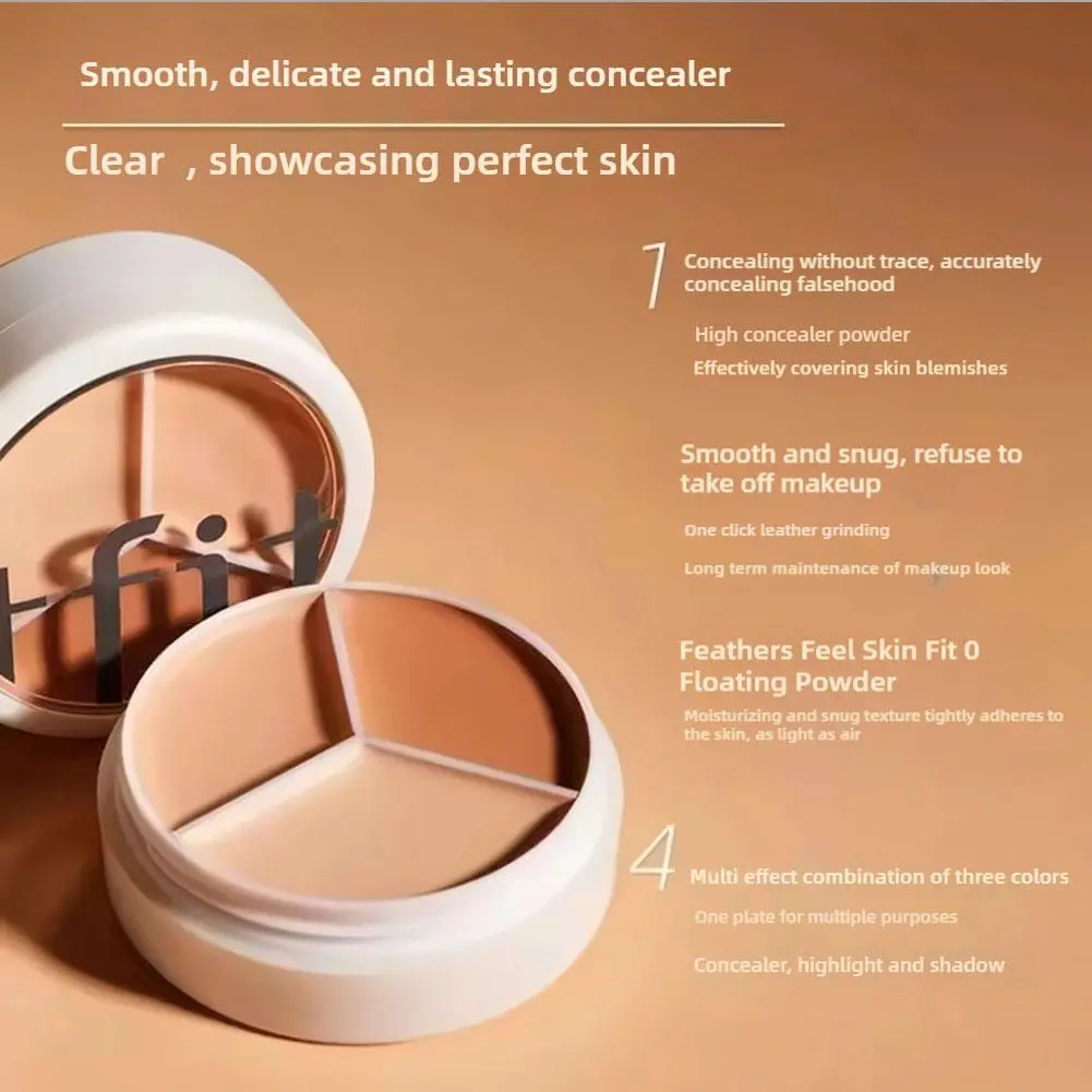 For TFIT Concealer Three-colors Palette Professional Makeup Face Spot/ Dark Circle/Acne Mark Concealer Correcting Face Makeup