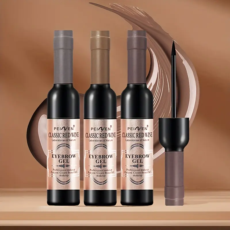 Classic Red Wine Eyebrow Gel: Long-Lasting,Waterproof,and Non-Smudging Tear-Off Eyebrow Dye for All Skin Types