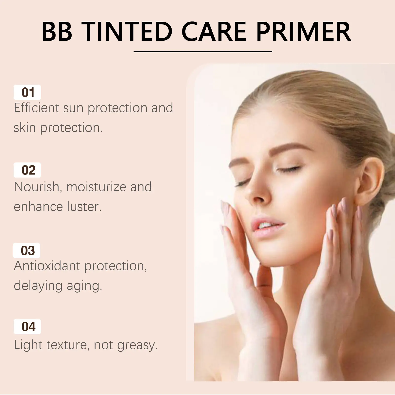 EELHOE BB Cream Foundation Face Primer Concealer For Acne Pores Blemishes Coverage Moisturizing Sun block Brightening Skin Tone