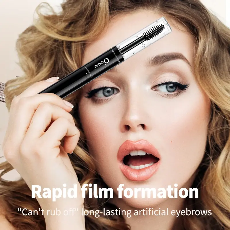 OCHEAL Waterproof Sweatproof Eyebrow Dyeing Cream Double Headed Long Lasting Non-Smudging Setting Liquid for Eyebrows