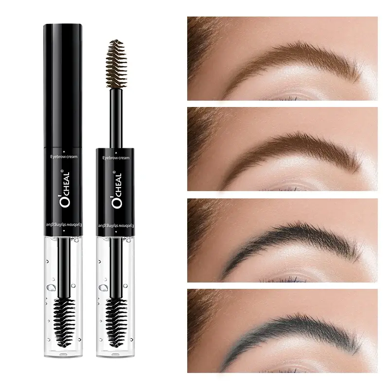 OCHEAL Waterproof Sweatproof Eyebrow Dyeing Cream Double Headed Long Lasting Non-Smudging Setting Liquid for Eyebrows