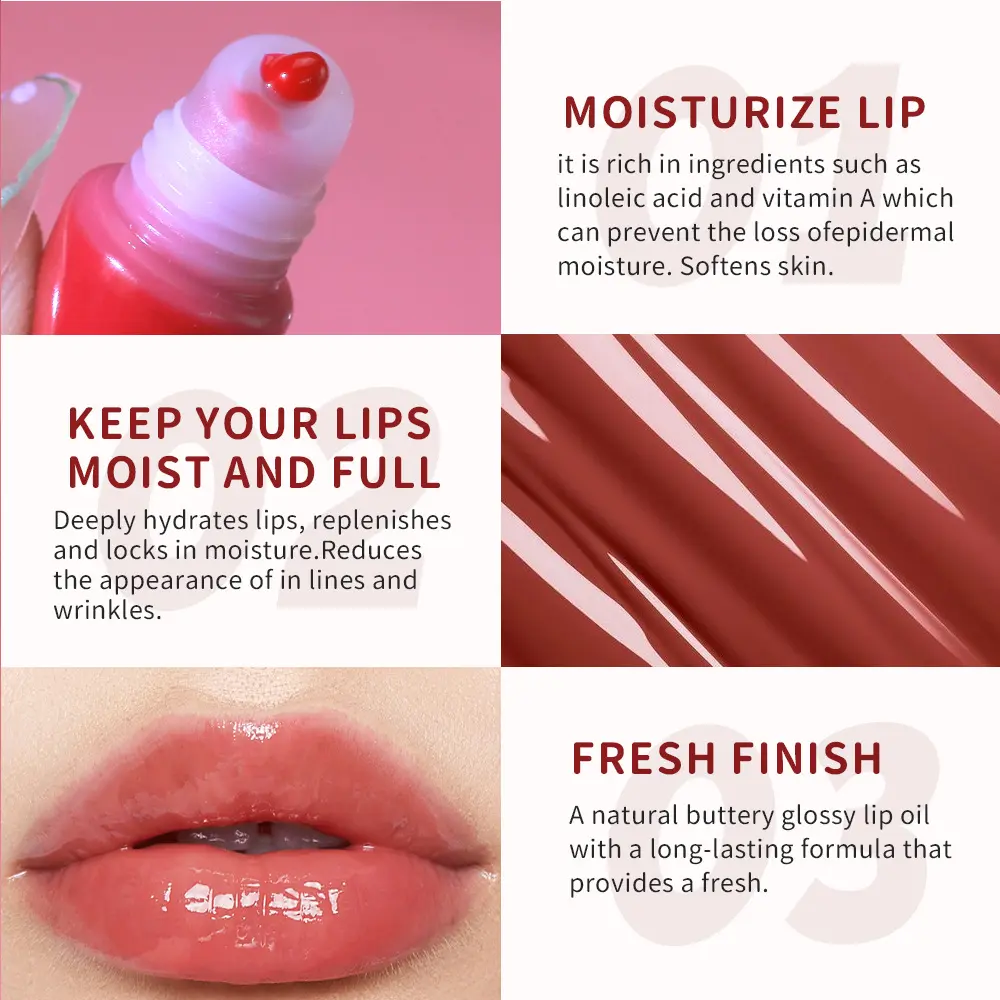 FIT COLOR 6 colors hose moisturizing hydration non-stick lip plumping honey oil hydrating mirror lip glaze liquid lipstick