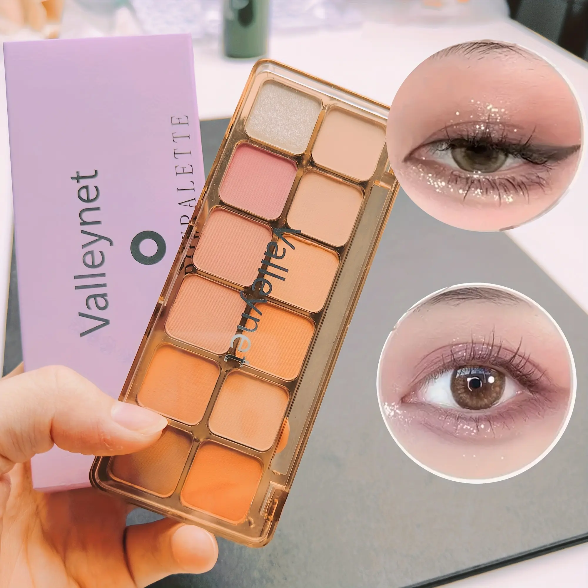 12 Color Eyeshadow Palette Earth Tones Shimmer Matte Waterproof Longlasting Pressed Powder Eye Shadow Palette  Makeup