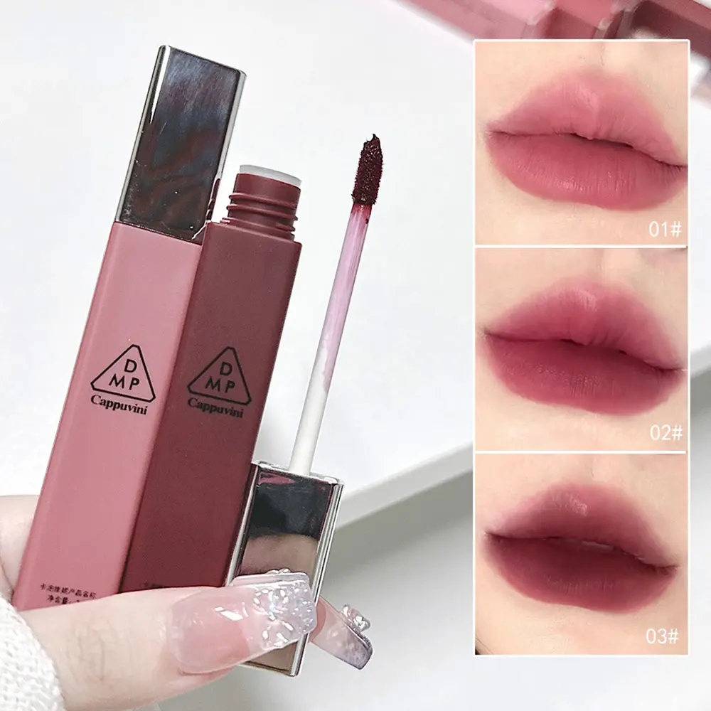 Cappuvini Matte Velvet Lip Glaze Moisturizing Smooth Long-Lasting Lipstick Makeup Lip Gloss