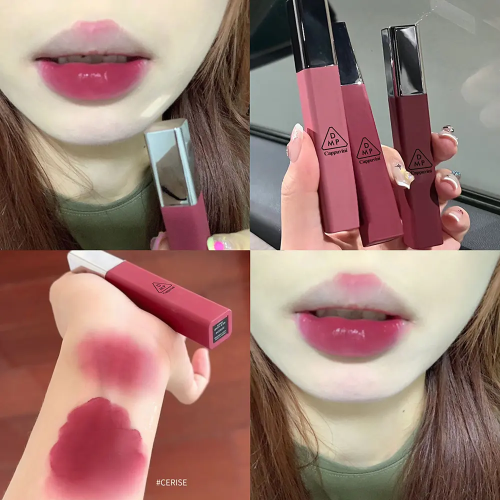 Cappuvini Matte Velvet Lip Glaze Moisturizing Smooth Long-Lasting Lipstick Makeup Lip Gloss