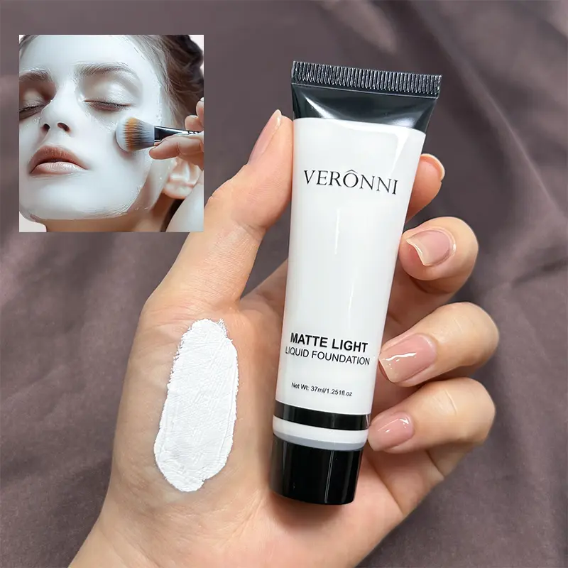 1/2pcs Mixable Pure White Foundation Adjuster Liquid,Foundation Lighten & Brighten Adjuster White Matte Makeup For All Skin Type