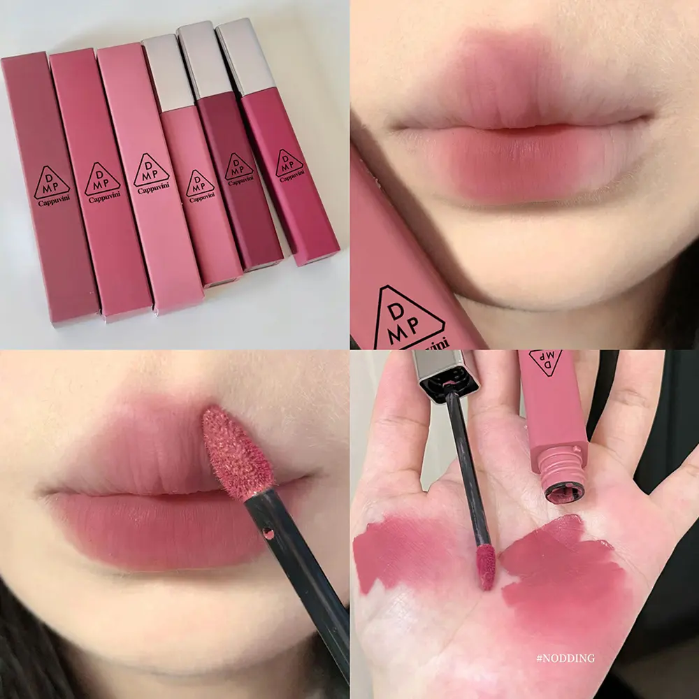 Cappuvini Matte Velvet Lip Glaze Moisturizing Smooth Long-Lasting Lipstick Makeup Lip Gloss