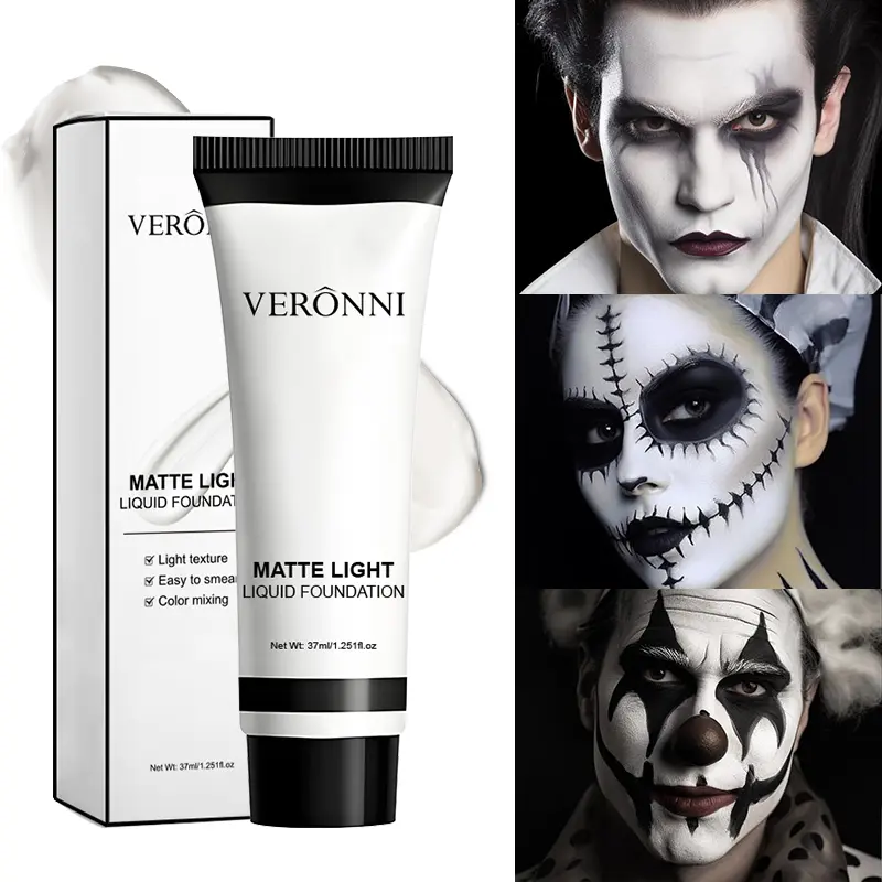 1/2pcs Mixable Pure White Foundation Adjuster Liquid,Foundation Lighten & Brighten Adjuster White Matte Makeup For All Skin Type