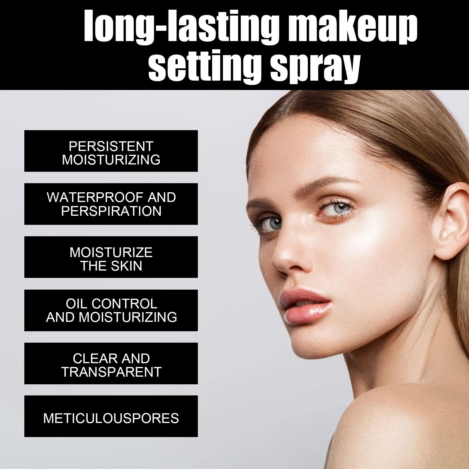 EELHOE Matte Setting Spray: Oil - control, long - lasting, non - smudging, waterproof, suitable for all skin types setting spray