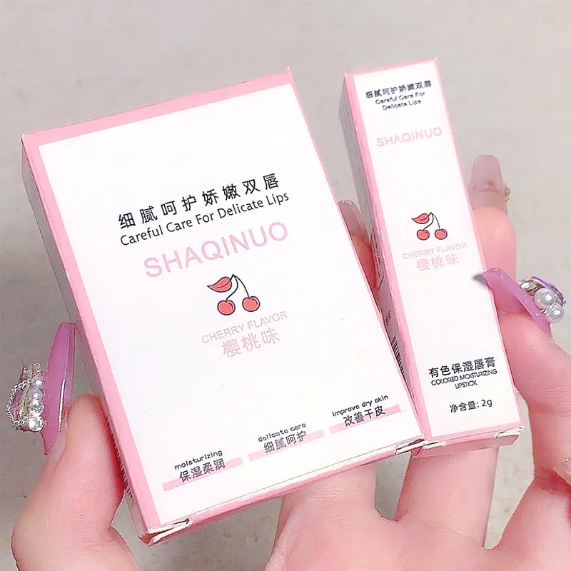 SHAQINUO Colorful Moisturizing lipstick Moisturizing and Weakening Lip Lines Lip Priming lipstick Three piece Package