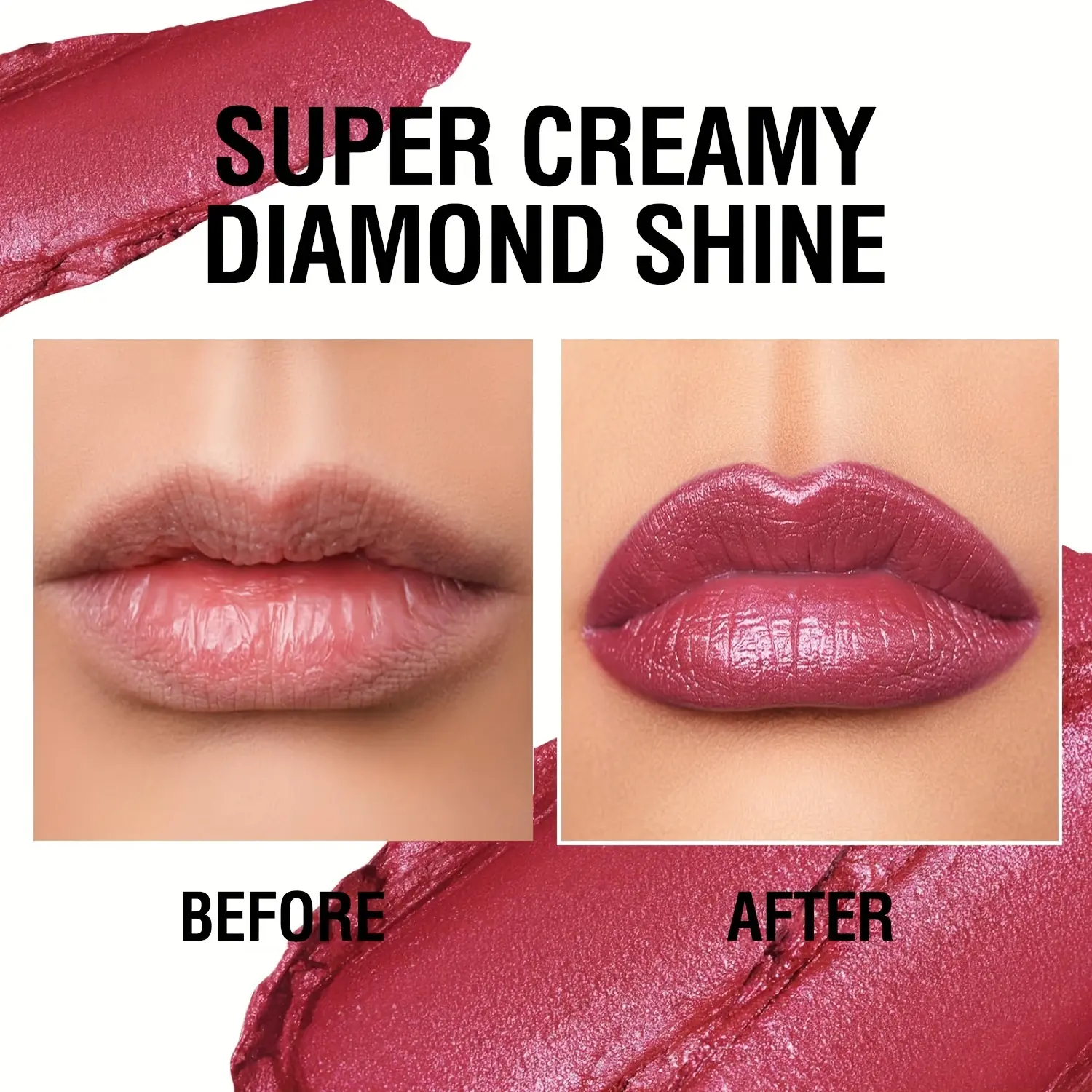 6 Colors 3 in 1 Pearlescent Sparkling Lipstick Matte Glitter Waterproof Long Lasting Pearl Shine Lip Gloss Shimmer Sexy Makeup